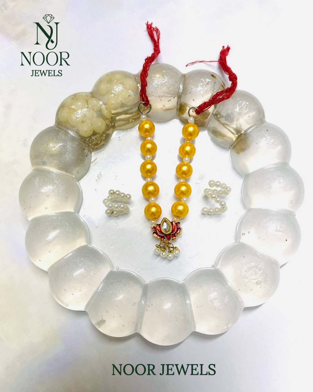 Kanha Ji Jewellery - Lotus with Pearl beads