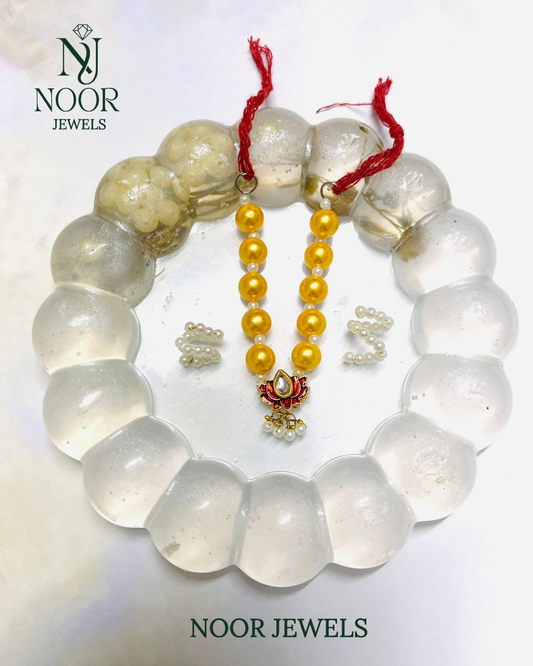 Kanha Ji Jewellery - Lotus with Pearl beads
