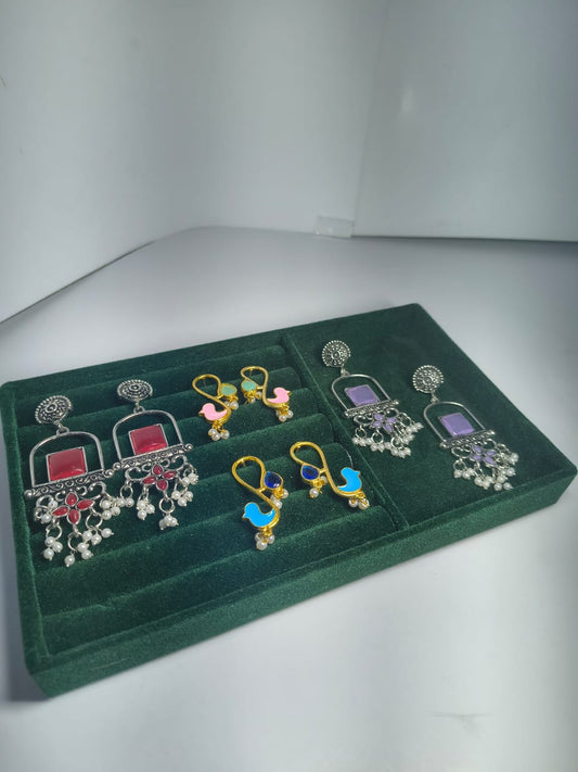 Festive Combo Earrings (Set of 4)
