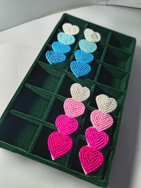 Heart Shaped Beads Drop Earrings